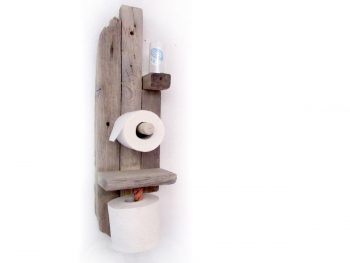 Für das Strandgefühl im eigenen Bad: Praktischer Toilettenpapierhalter aus Treibholz von Shabby Surf Art