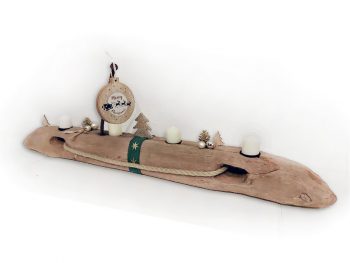 Maritimes Adventsgesteck aus Treibholz